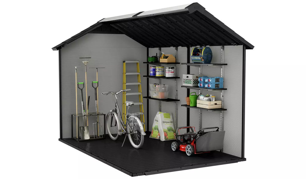 Keter Premier Plastic Garden Shed 7.5 x 11ft - Grey