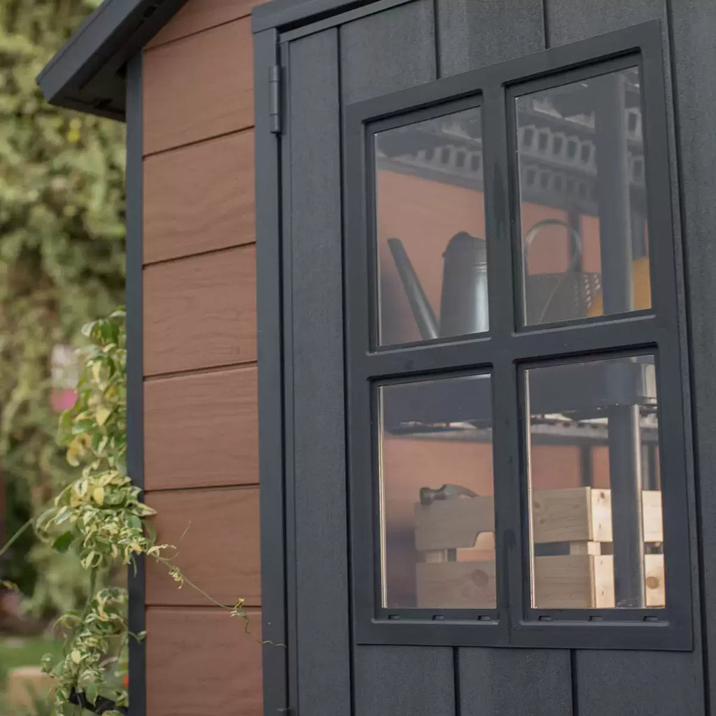 Keter Newton 7 x 9ft Double Door Outdoor Apex Plastic Garden Shed