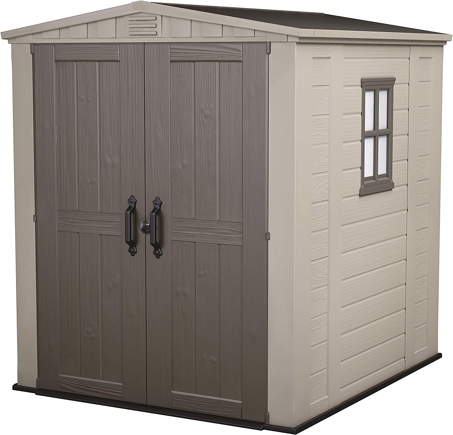 Keter Factor 6 x 6ft Double Door Outdoor Apex Plastic Garden Shed