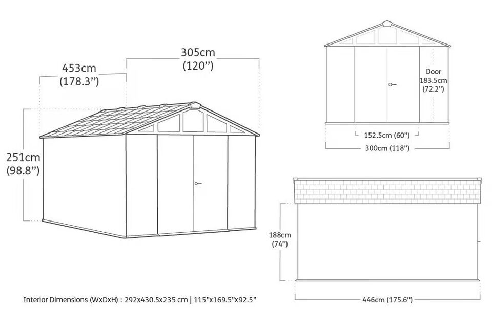 Keter Stronghold 10x15 Shed - Grey